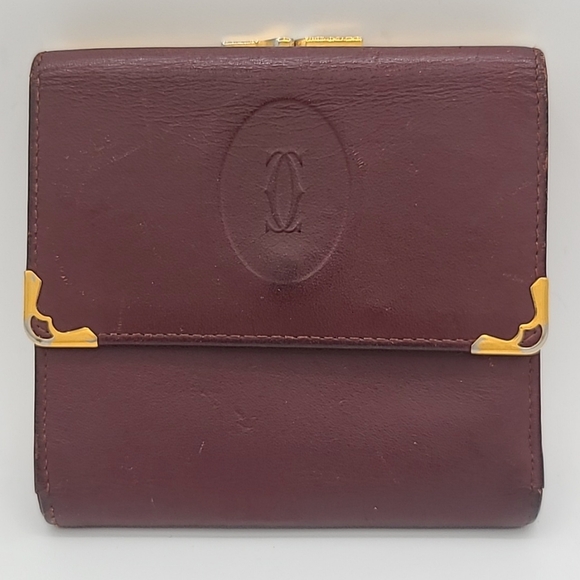 Les Must de Cartier leather kisslock wallet - Picture 1 of 16